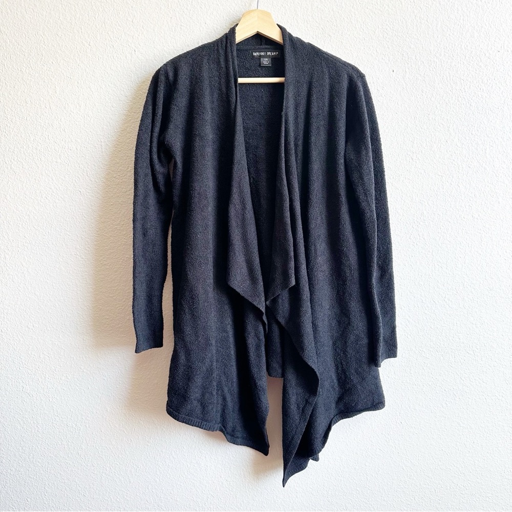 Barefoot Dreams Cozychic Lite Island Wrap Sz Small/Medium Cardigan Sweater Black